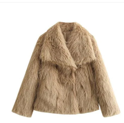 Women's Luxe Furry Jacket for Autumn and Winter