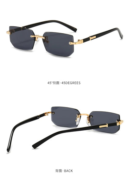 Sunglasses Rectangle Fashion Popular Women Men Shades