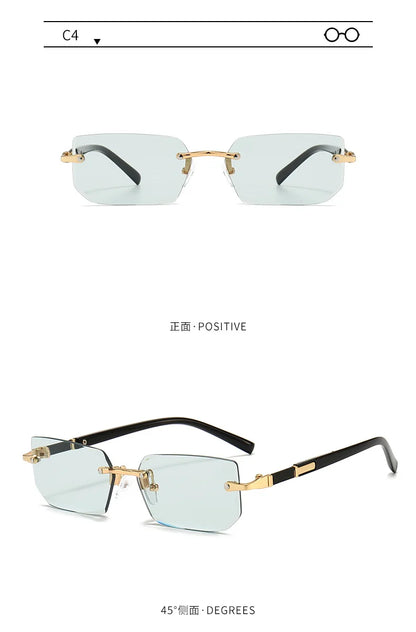 Sunglasses Rectangle Fashion Popular Women Men Shades