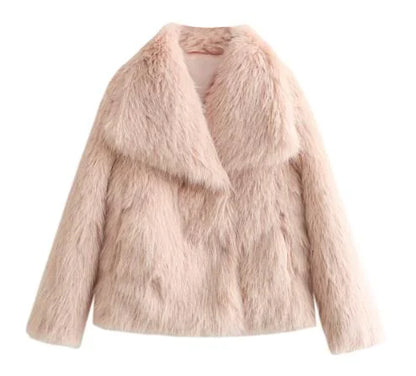 Women's Luxe Furry Jacket for Autumn and Winter