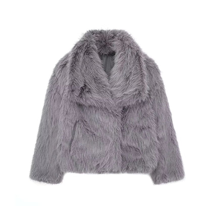 Women's Luxe Furry Jacket for Autumn and Winter